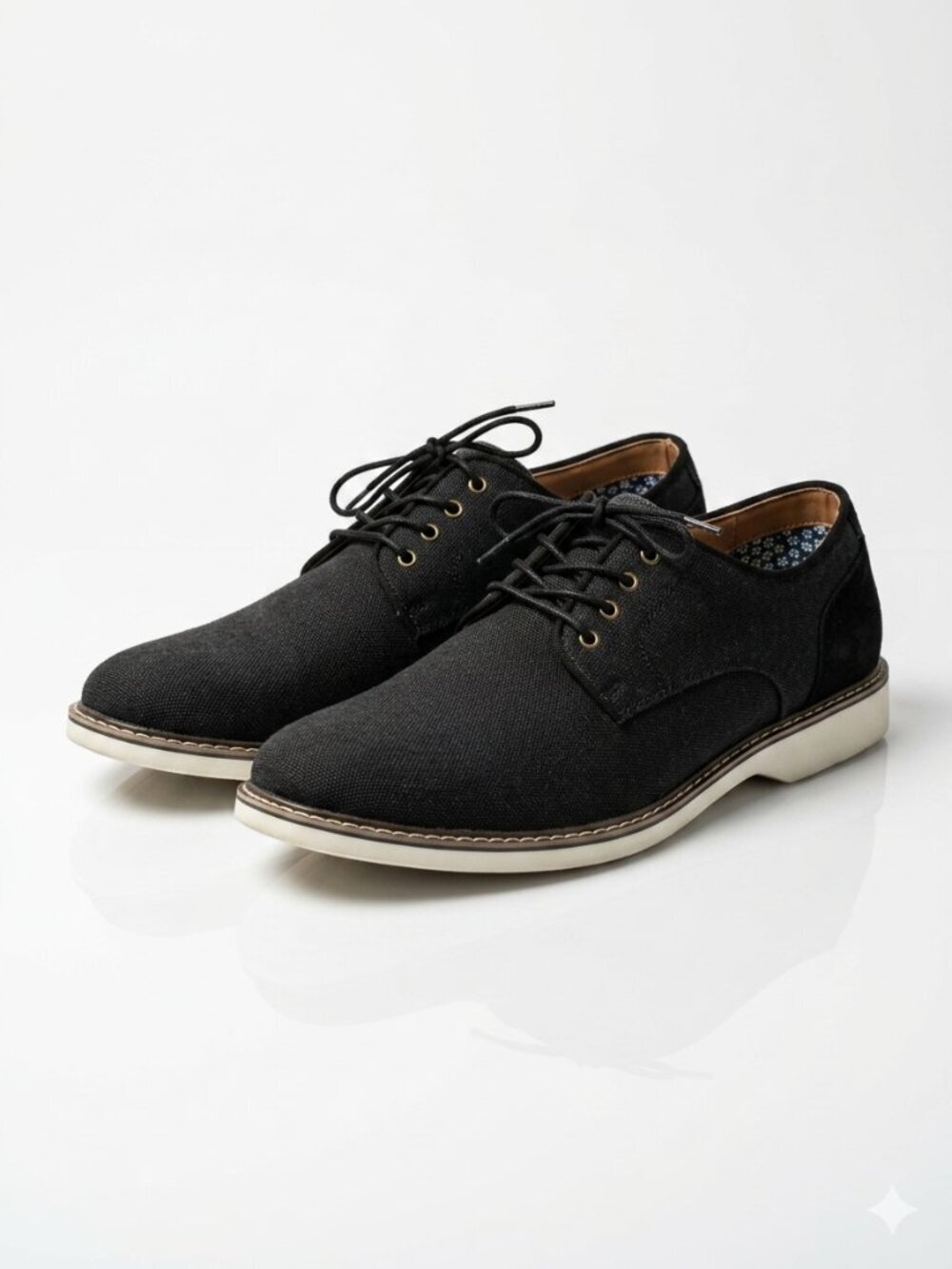 STEVE MADDEN Derby Oxford Lace Up Canvas Black Shoes 11.5